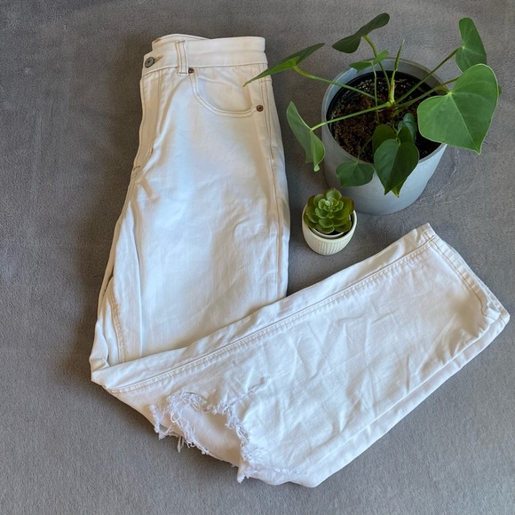 American eagle white stretch jeans size 4 - Picture 3 of 8